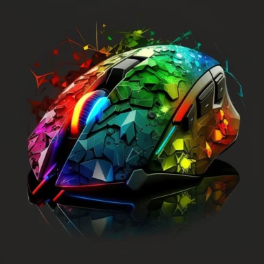 gaming mouse LED colorful clipart