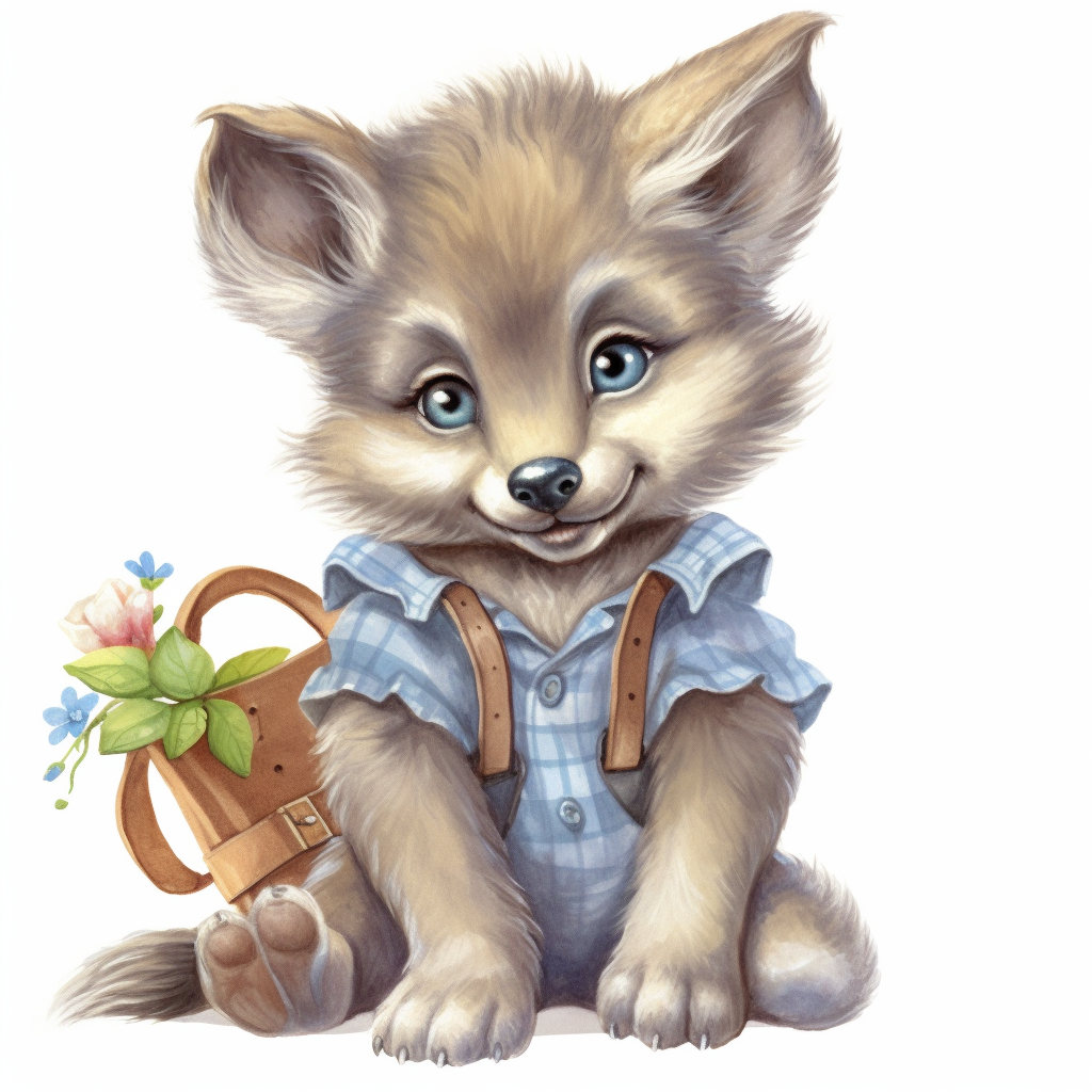 cute wolf cliparts