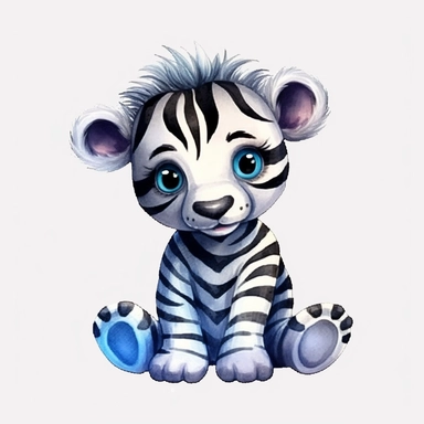 Watercolour animated cartoon style teddy baby zebra sitting hand painted illustrated baby cute zebra with cute kind facial features perfect symmetrical legs and hooves, PNG image,transparent background ,ultra highly detailed, 18k, sharp focus, bright photo with vibrant colours, digitally enhanced,photographic, enhanced graphics, png format, straight, sharp focus, bright lighting, intricate detailed png image ,high definition,300dpi,graphic clipart,computer graphics
