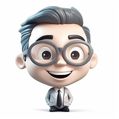 happy cute Plastics Consultant face, cartoon, clipart, mascot, isolated on white background