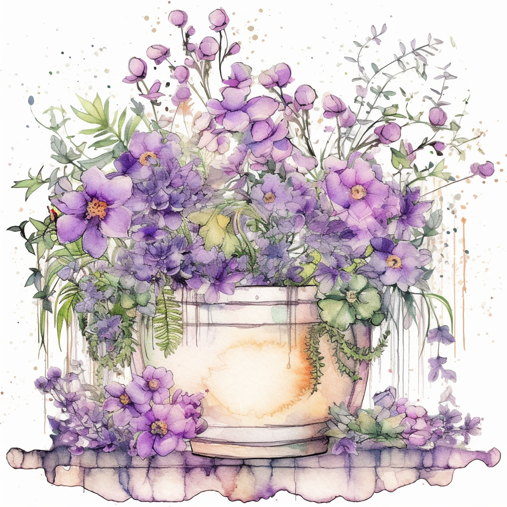 green floral cliparts