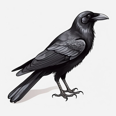 crow clipart, white background,