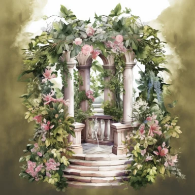 Capture the allure of an Enchanting Garden Oasis. Craft an ultra-detailed, 8K quality clipart without signatures or distracting lines. Embrace realism and artistry, showcasing intricate floral blooms and lush foliage. Set against a clean, white background for maximum versatility. Create a high-quality clipart that resonates with American women, evoking a sense of tranquility and natural beauty. Let your artistry transport them to a captivating garden escape.