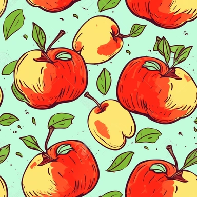clip art apples on a nutral background spaced appart