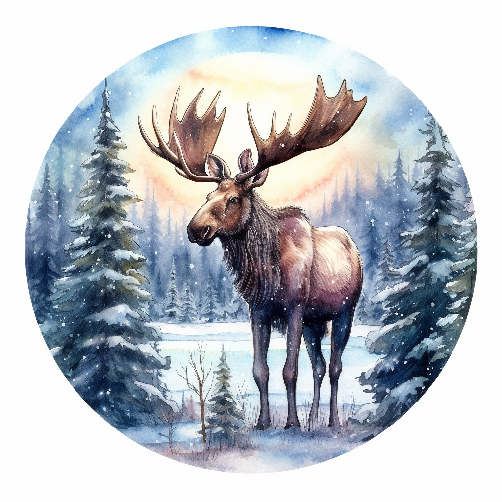 christmas moose cliparts