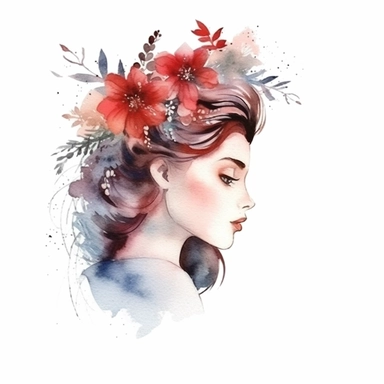 watercolor style, elegant christmas, clipart, isolated on white background, 4K