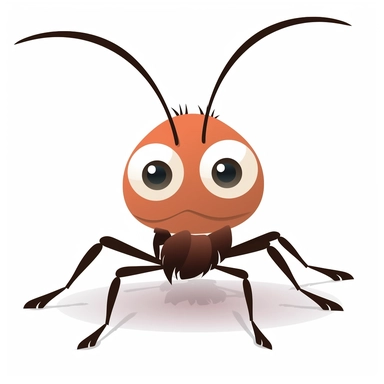 Cute Ant , Aquatic style, clipart, white background,