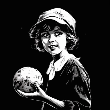 sketch clipart of 20s poster child playing, hd, white on black background, spaced out,--ar 3:2
