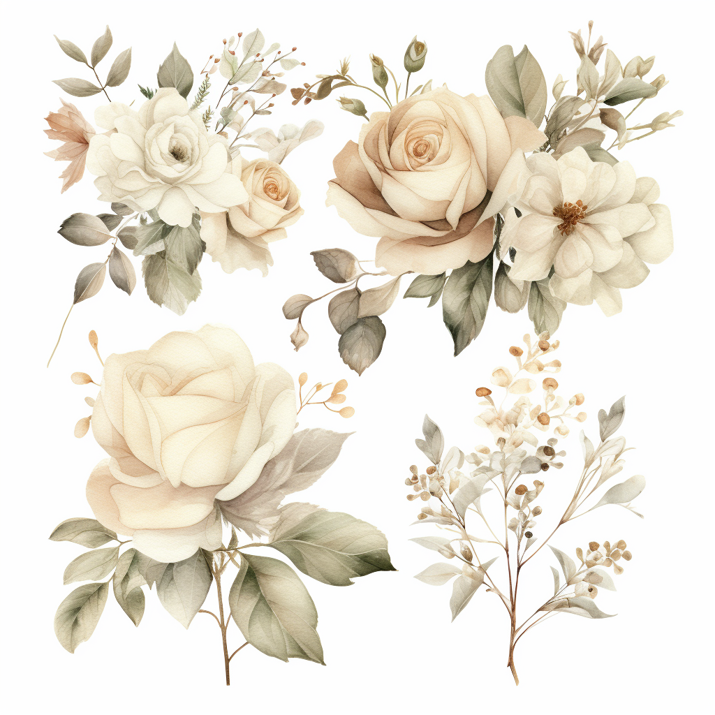 gray flower cliparts