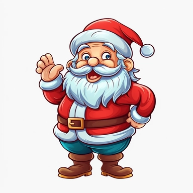 1 Detailed Christmas Cute Santa clipart, 5 fingers, hd, 4k, ultra quality, high quality,