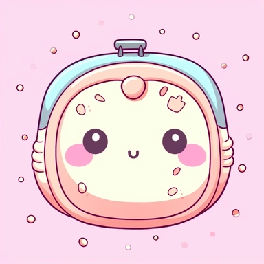simple adorable kawaii coin purse clipart cartoon clipart pastel colors