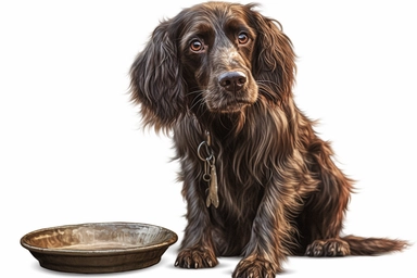 dog+begging , highly detailed, isolated on white, clipart,