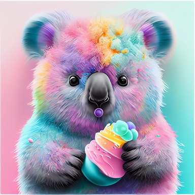 energizing colorful quokka clipart art and craft design clip art, simple, cute, happy, art, crafty, pattern, psychedelic , groovy , hi-res contrast