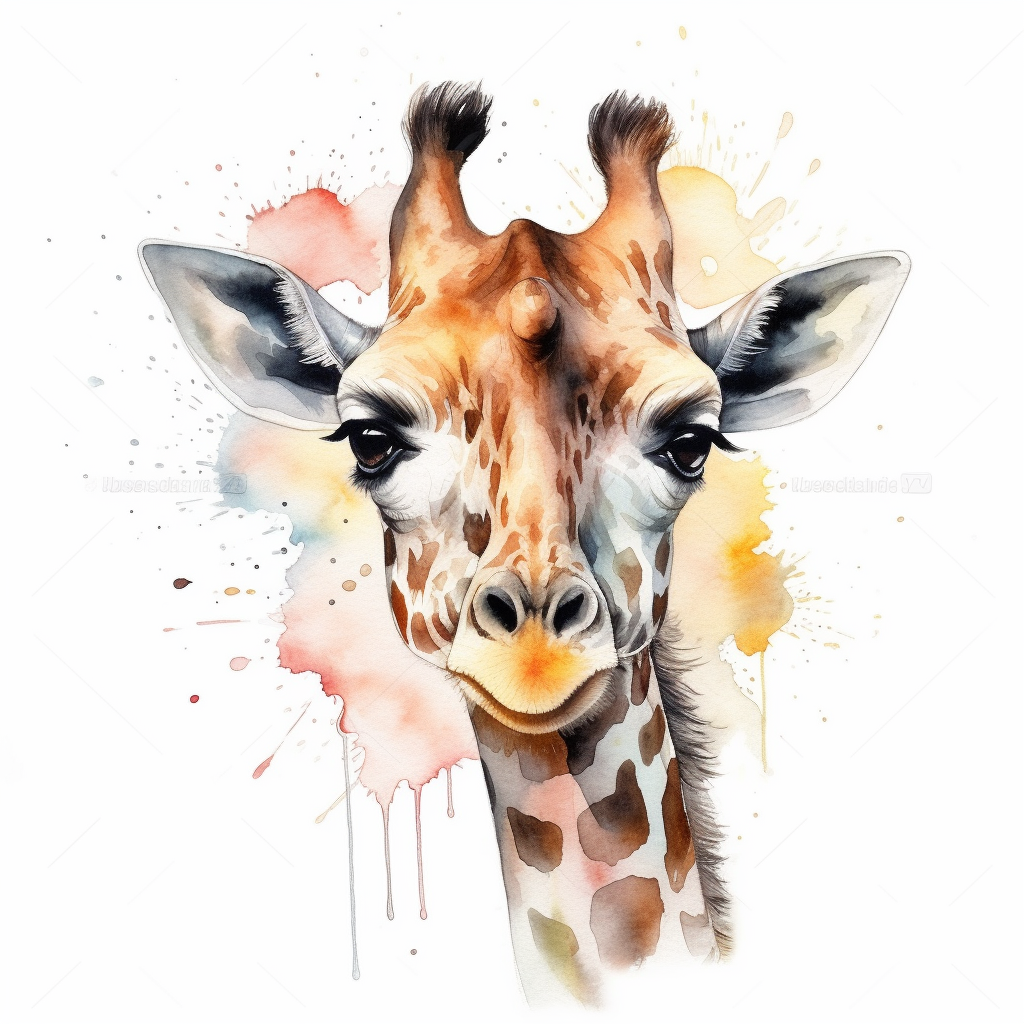 giraffe drawing cliparts