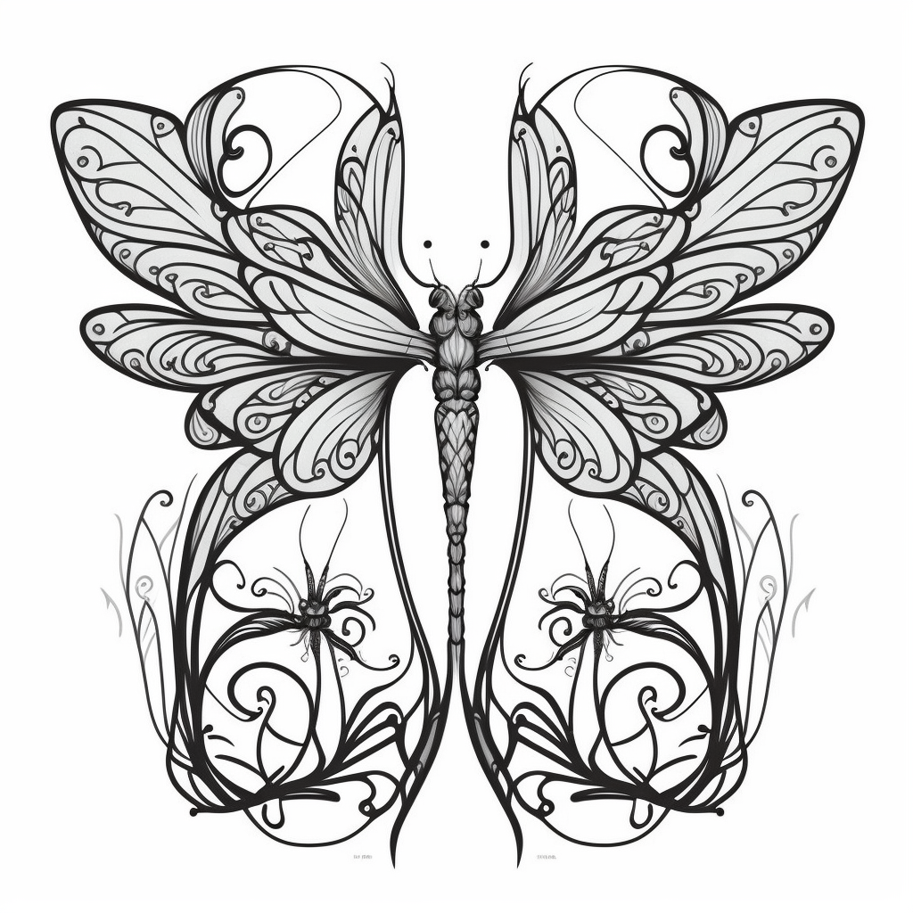 black dragonfly cliparts