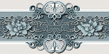 dusty blue decorative border straight ribbon lace clipart