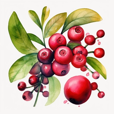 cranberries clipart watercolor jucy