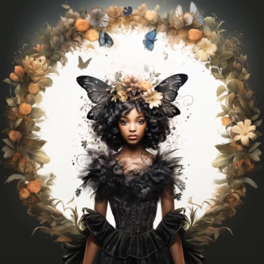 Watercolor Floral Black Fairy Girl Clipart Bundle - Commercial Use,foral black fairy, girl clipart, watercolor fairy,black girl magic HD, detailed pasel colored hues, cartoon realism