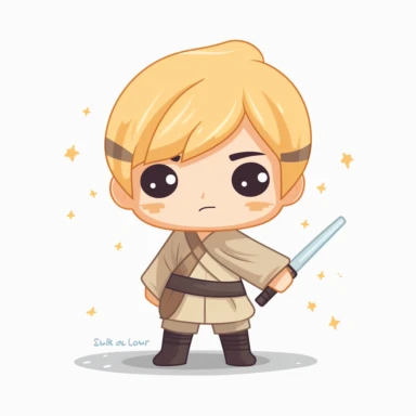 cute luke skywalker clipart