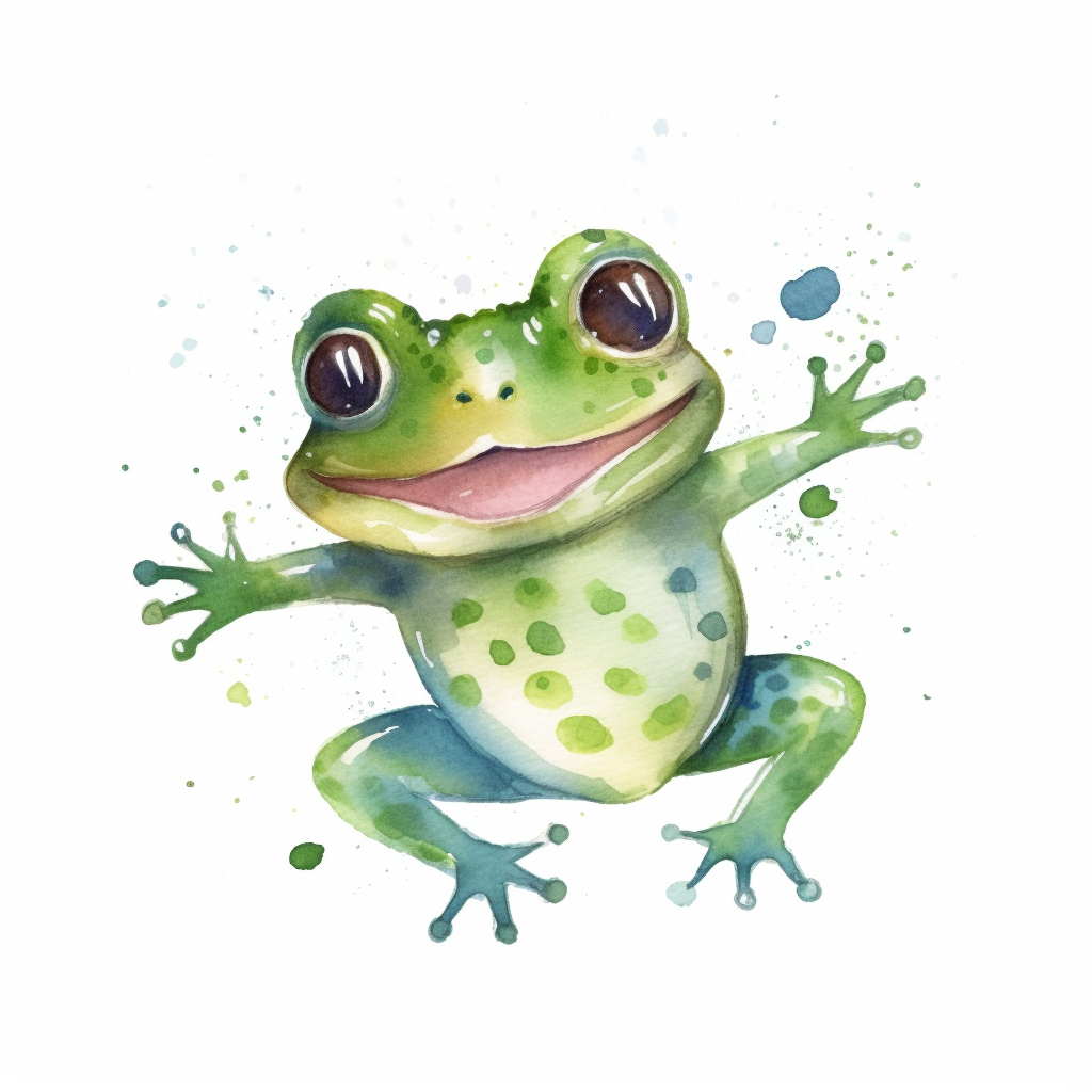 cartoon frogs clipart