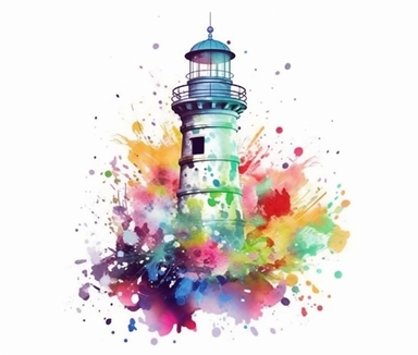 clipart white background of lighthouse, fantasy flowers splash, vintage t-shirt design, in the style of Studio Ghibli, white and green flora pastel tetradic colors, 3D vector art, cute and quirky, fantasy art, watercolor effect, bokeh, Adobe Illustrator, hand-drawn, digital painting, low-poly, soft lighting, bird's-eye view, isometric style, retro aesthetic, focused on the character, 4K resolution, photorealistic rendering, using Cinema 4D, highly detailed--v 5.1