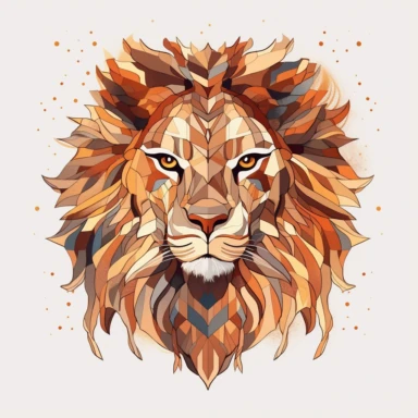 vector art, logo design, male lion drawing, male lion clipart, transparent background, 4k quality, flawless drawing jaguar, Alebrije, abstract, Illustrators, by Sabbas Apterus , no writing