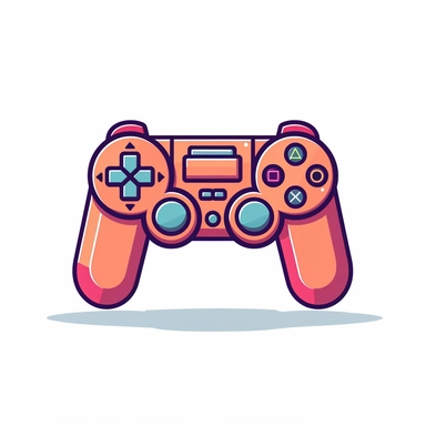 game controller Clipart on white background with margins