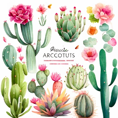 Cactus Clipart Watercolor Cacti Clip Art Summer Clipart Hand Painted Cacti Frames Border Succulents Clipart Wedding Graphics Tropical Desert is a set of high-quality digital clipart images featuring a variety of cacti and succulents in a variety of colors and styles. The images are hand-painted and feature frames, borders, and other decorative elements. The clipart is perfect for creating wedding invitations, greeting cards, scrapbooking, and other paper crafts. The images are ideal for adding a