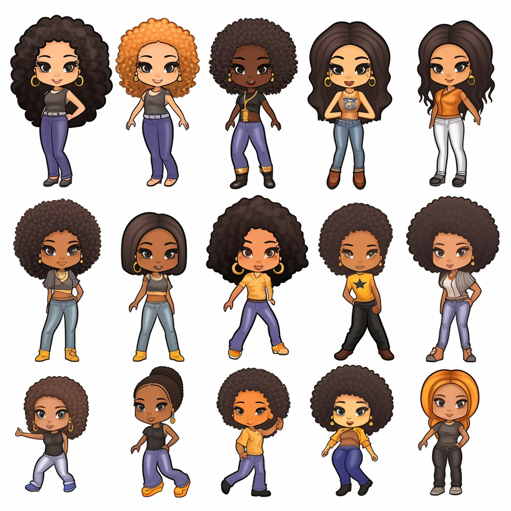 cartoon women cliparts