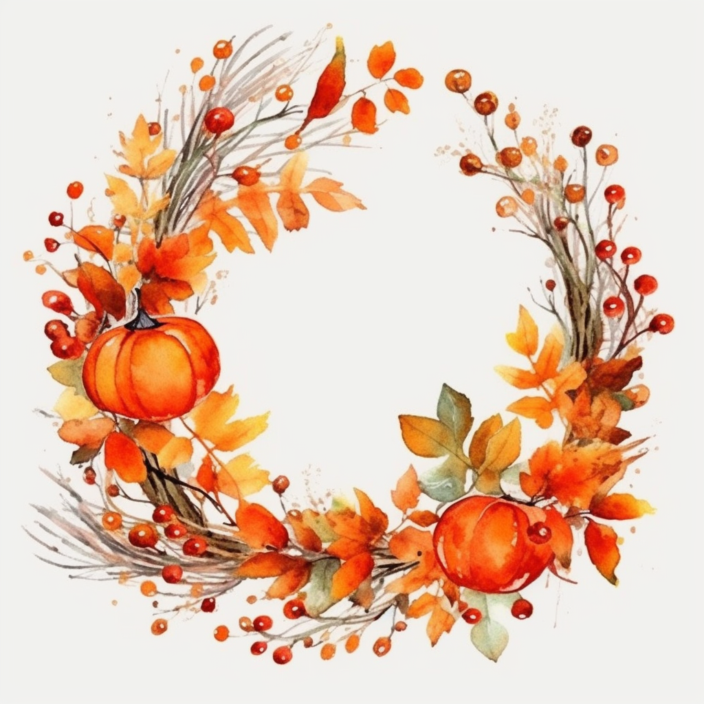 fall wreaths cliparts