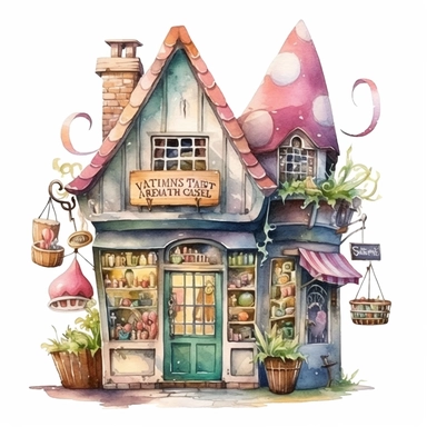 watercolor magic shop clip art