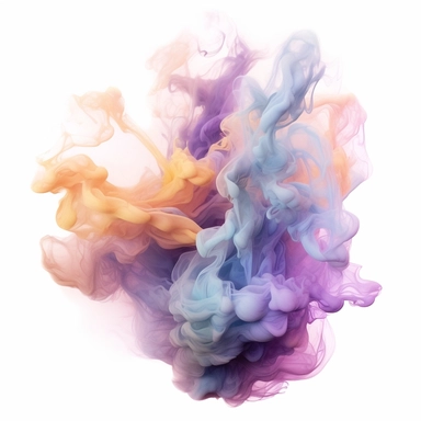 smoke, clipart, intense white and deep pastel colors, dnd, watercolor, no background, isolated on a white background, self contained, well defined edges, by amy sol and magali villeneuve and susan bourdet and ross tran, spaced out, glowy, intricate, 8k