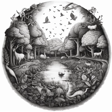 Earths Conservation at the clip art Black And White