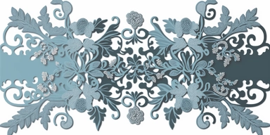 dusty blue decorative border straight ribbon lace clipart