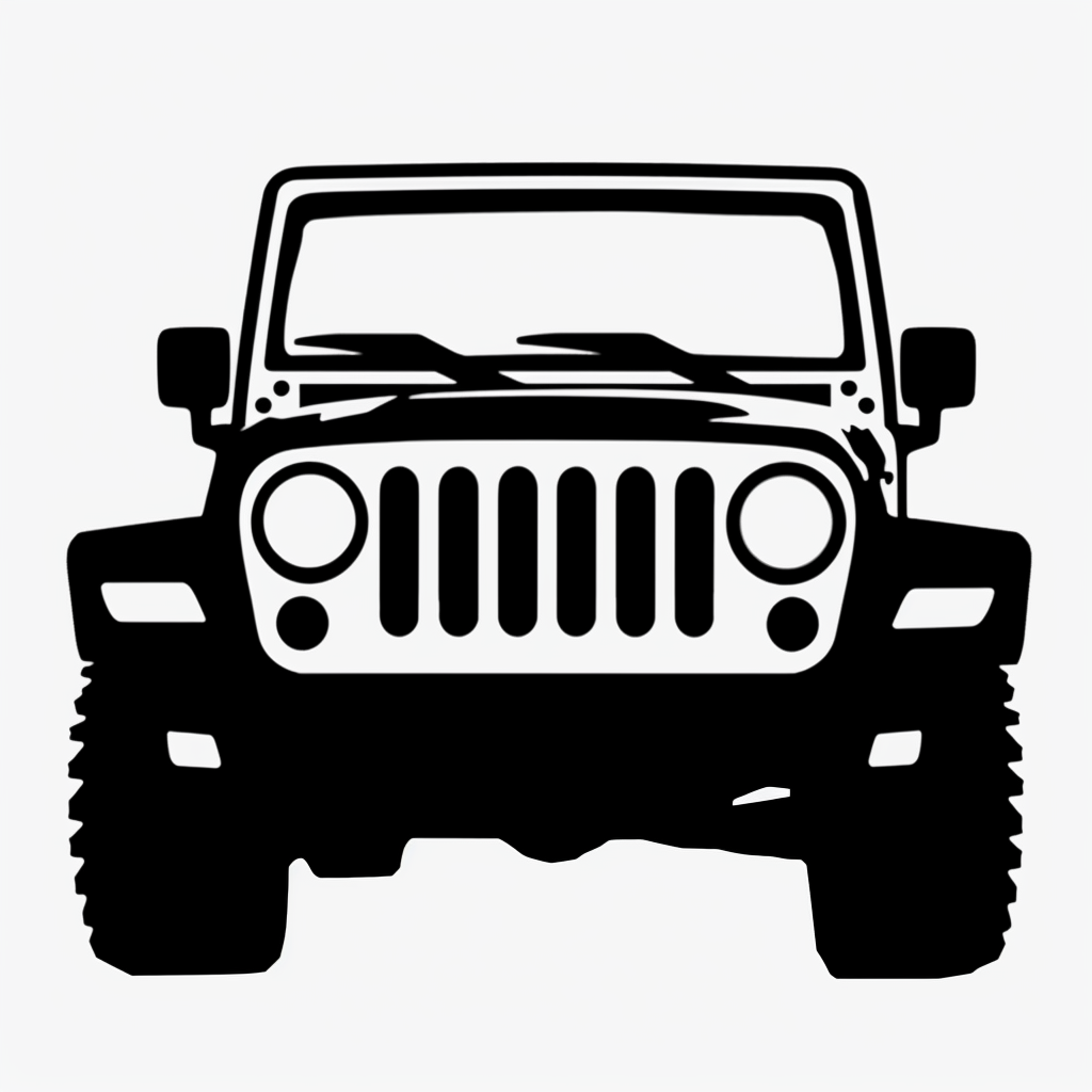 AS MINIMALISTIC AS POSSIBLE , LINE ART, Jeep Wrangler SVG, Clipart ...