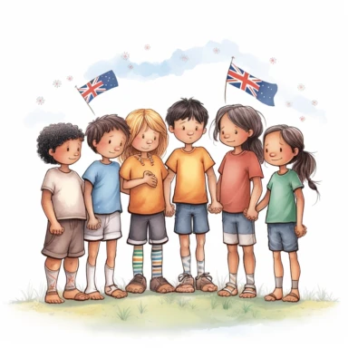 national sorry day clipart for kids digital art, highly detailed, intentional, 4k