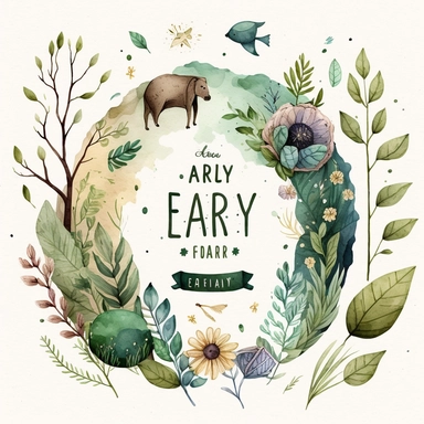 earth day clipart with watercolor illustration,8k,etsy style