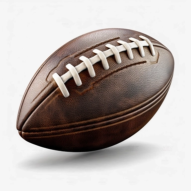 a 3d clipart of an american football with no background, very detailed