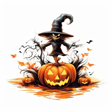 single halloween clipart vector png white background