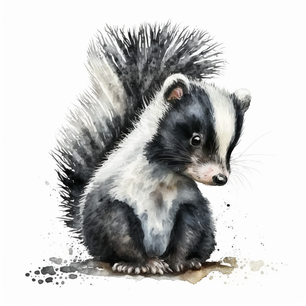 baby skunk cliparts