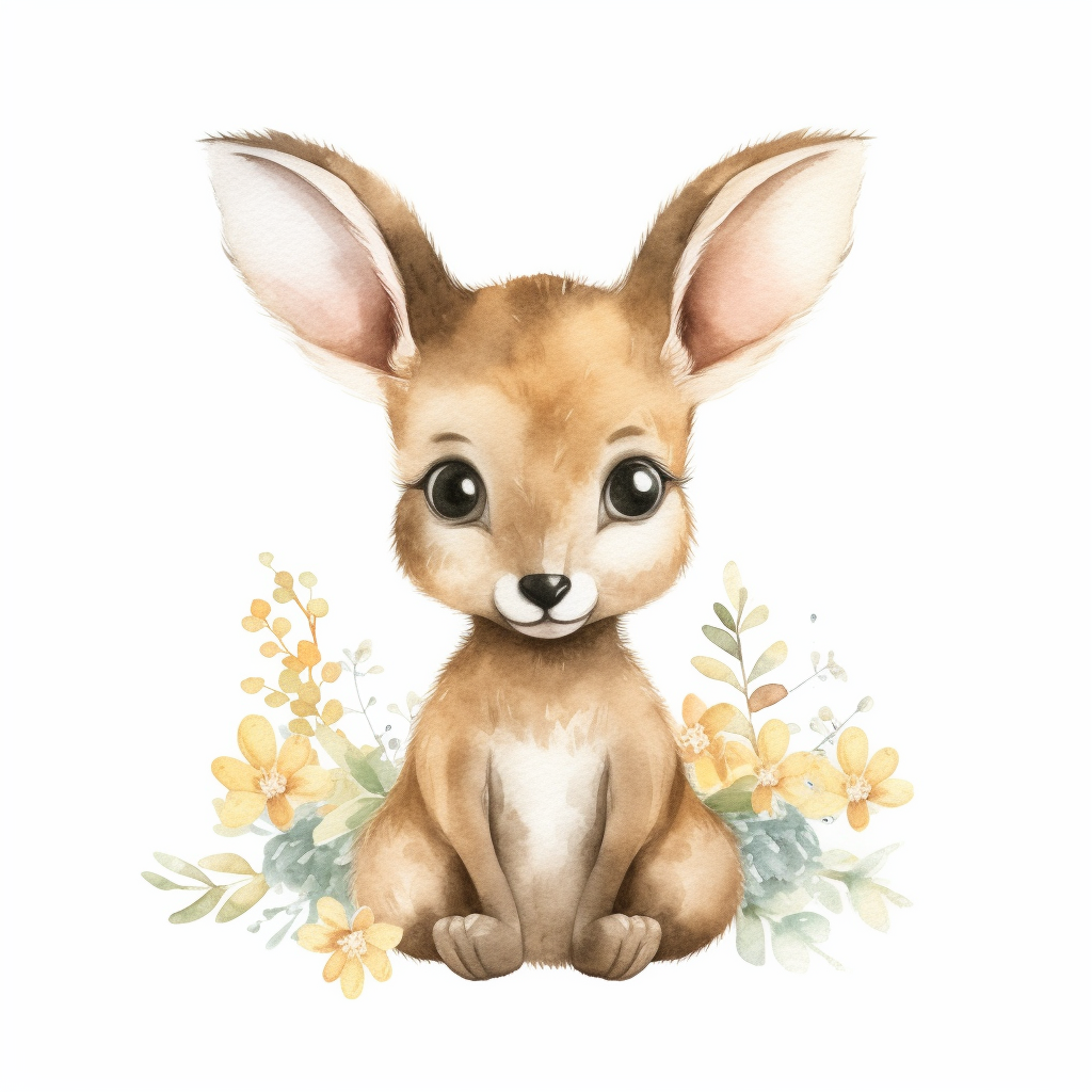 baby kangaroo cliparts