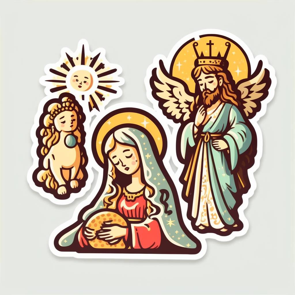 nativity animals cliparts
