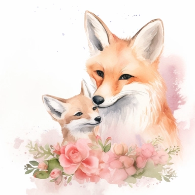 Mother's Day watercolor clipart set, animal mom and baby, love you mommy, mom day png graphics, mommy watercolor art, Mommy and me gift