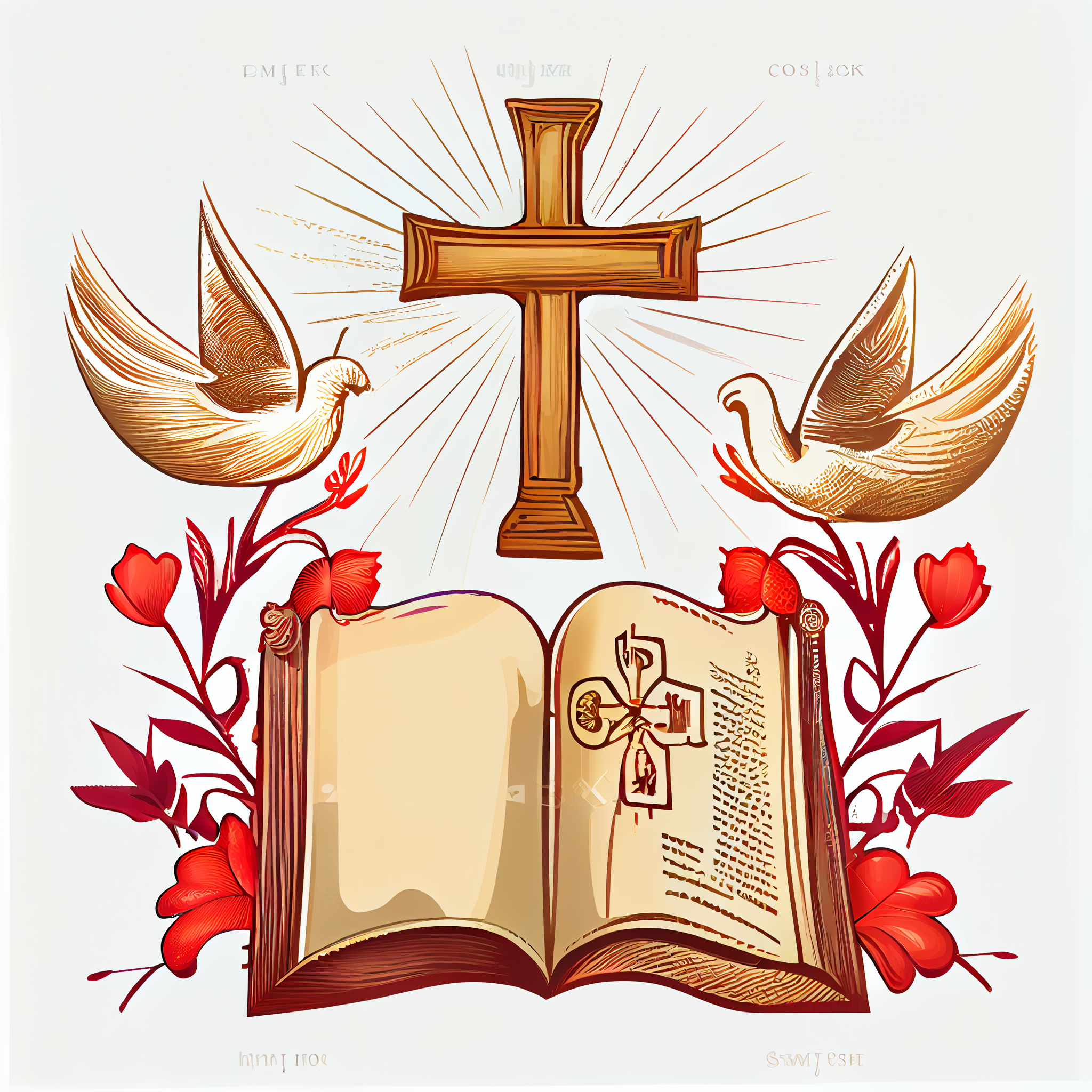 cross and bible clipart