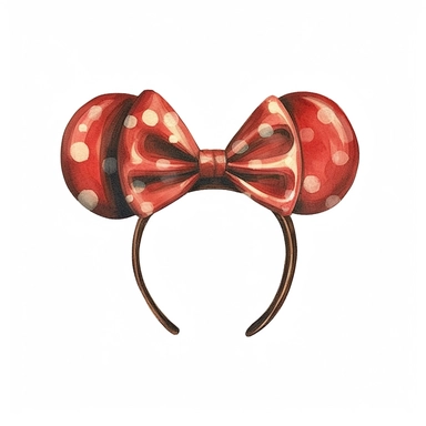 handpainted modern mouse ears hat clipart