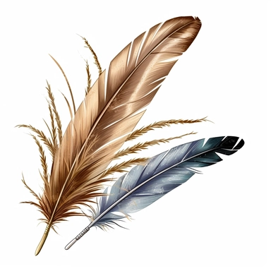 Feather quill pen cottagecore clipart
