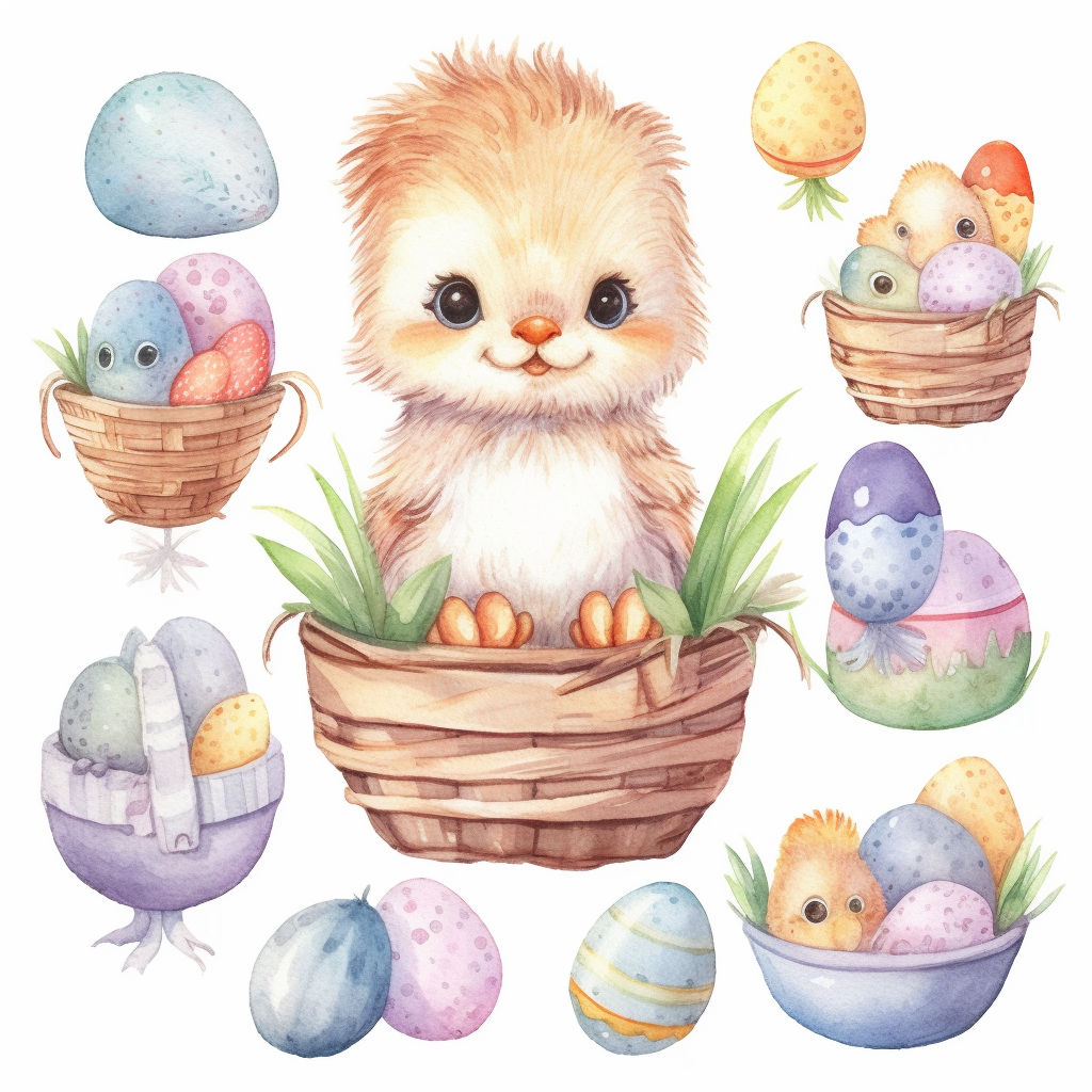 easter basket clipart