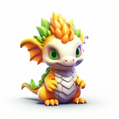 clipart featuring lovable hand-drawn illustration of a chubby baby dragon with endearing features and vibrant scales with a white background in a magical and enchanting style, lovely, whimsical, 3D vector art, cute and quirky, fantasy art, Adobe Illustrator, hand-drawn, digital painting, character-focused, 4K resolution, photorealistic rendering, character-focused and chess pieces, using Cinema 4D, aquarelle painting, romantic light, ultra-details, photorealistic, realistic ,gel lighting, Cinema