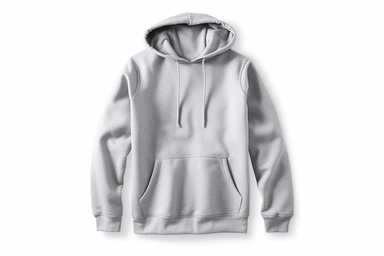 Blank gray mens hoodie sweatshirt long sleeve with clipping path, mens hoody with hood for your design mockup for print, isolated on white background. Template sport winter clothes.