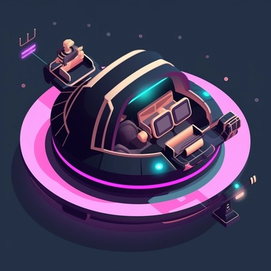 futuristic small family hovercraft concept, isometric perspective, game sprite, sci-fi, fun, creative, cartoon, clipart, hyper-detailed, black background,